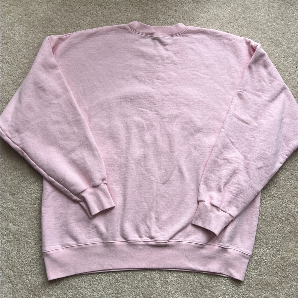 The Bar Blush Pink Varsity Crewneck Sweatshirt - Picture 9 of 9
